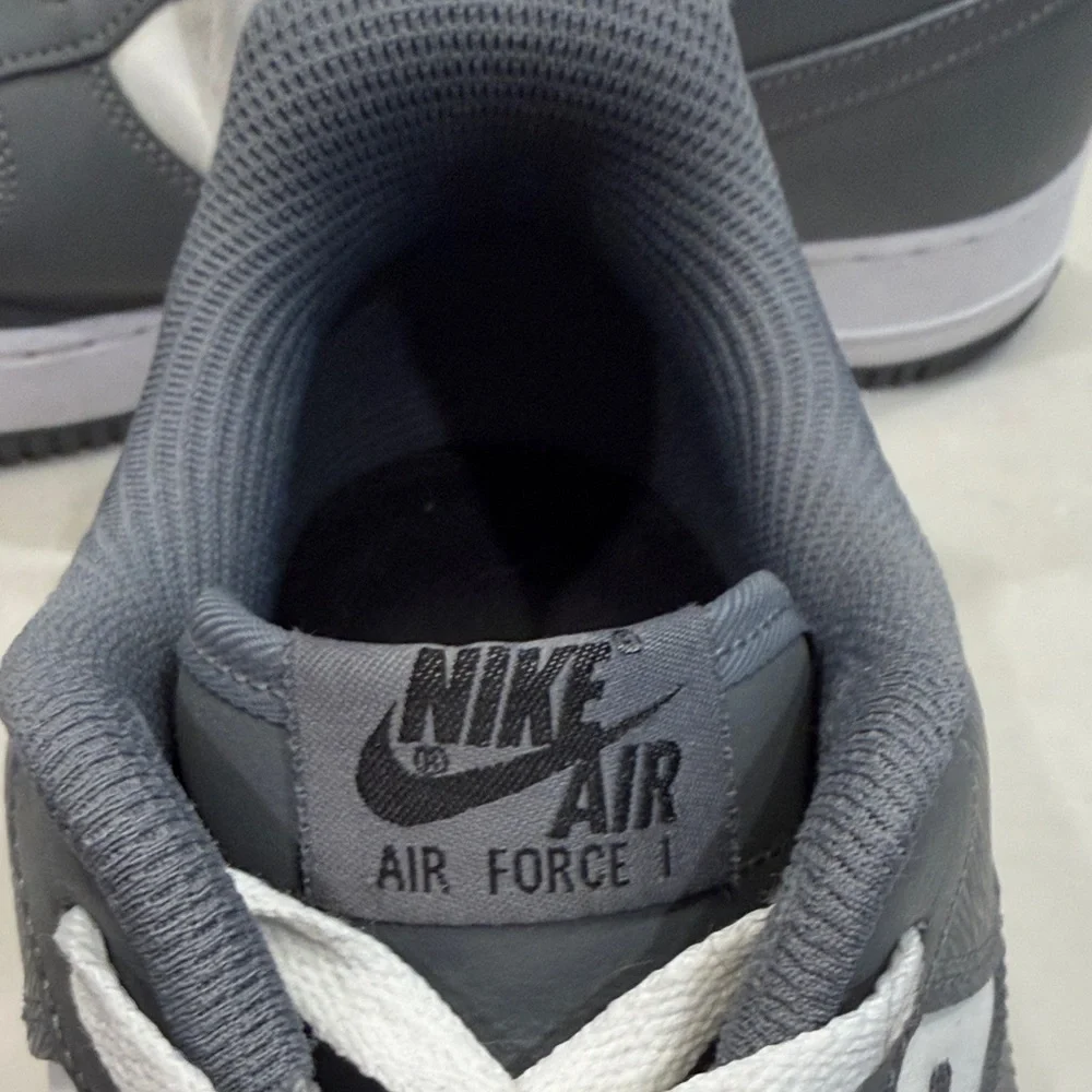 Nike Air Force 1 Men's Sneakers in Gray and White - Picture 2 of 7